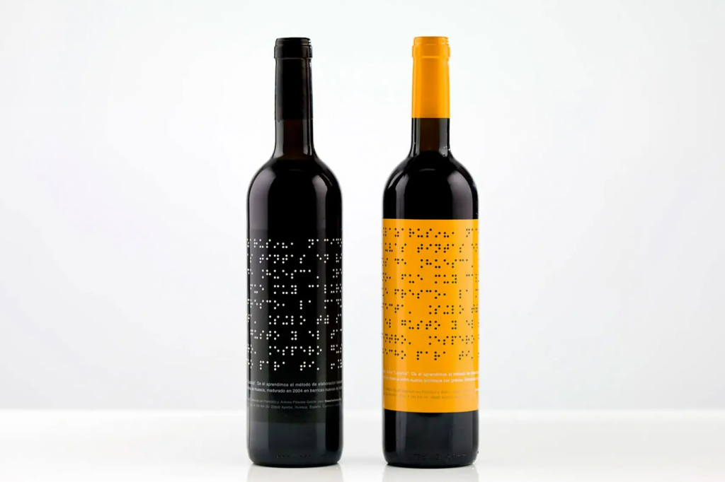 Etichette per vino con stampa in linguaggio Braille